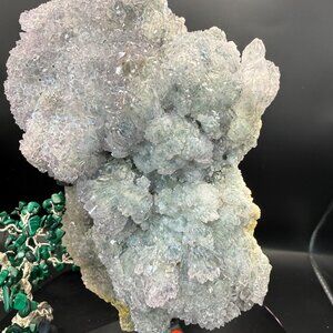 Amethyst Flower Crystal Zeolite Inclusions Point Formations 4lbs 5.3oz 8.5" Tall